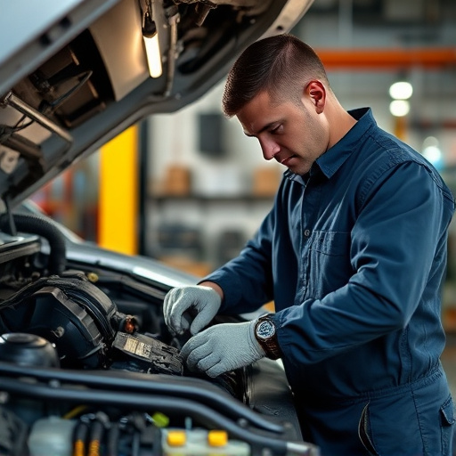 auto technician working
