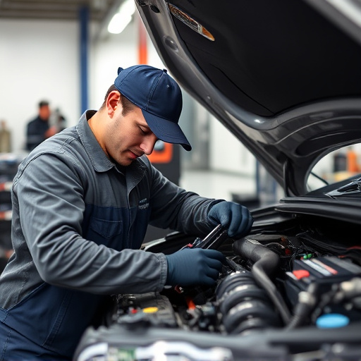 auto technician working