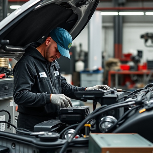 auto technician working
