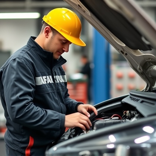 auto technician working