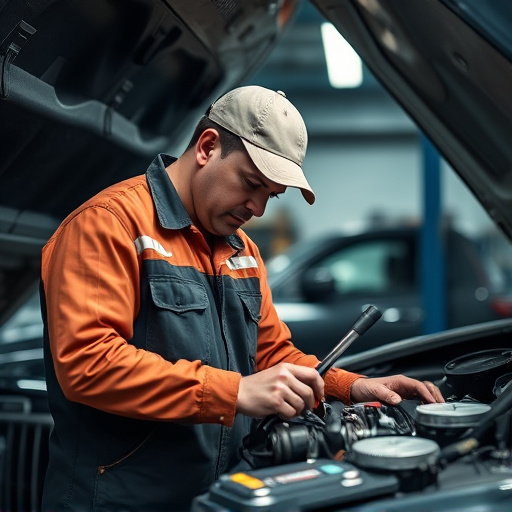 auto technician working