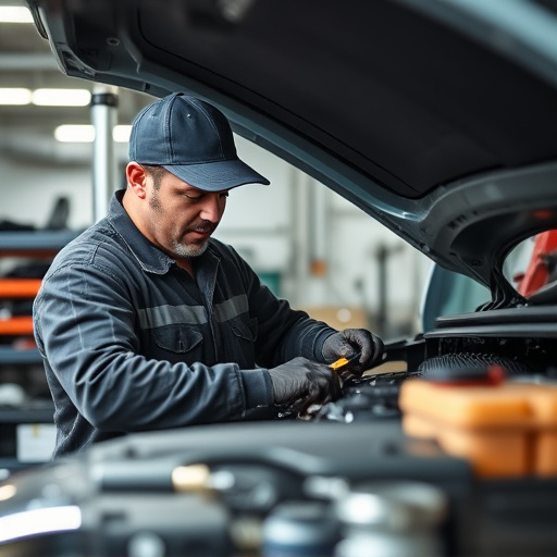 auto technician working