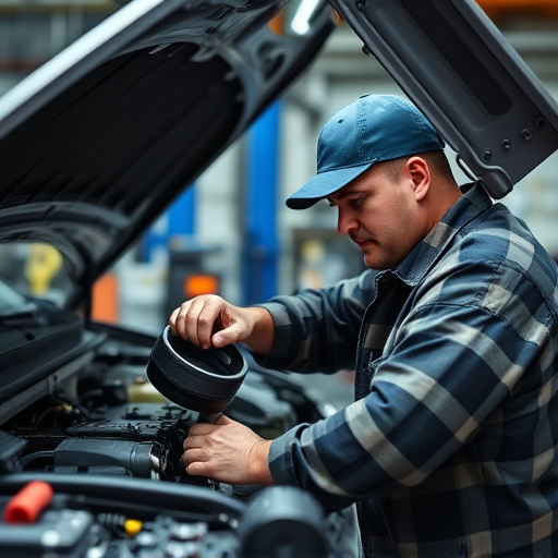 auto technician working