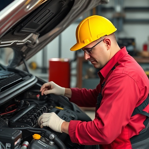auto technician working