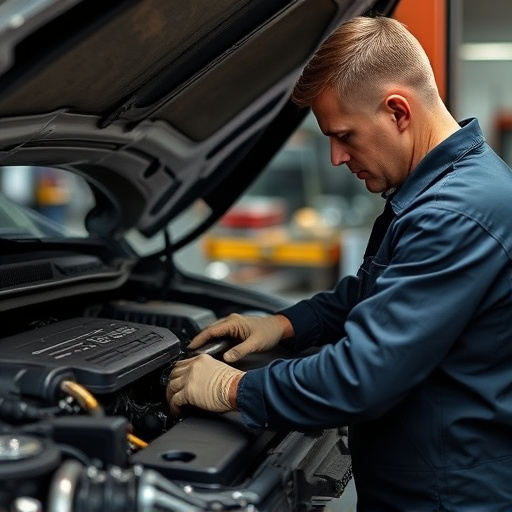 auto technician working