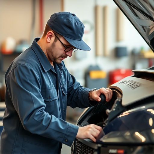 auto technician working