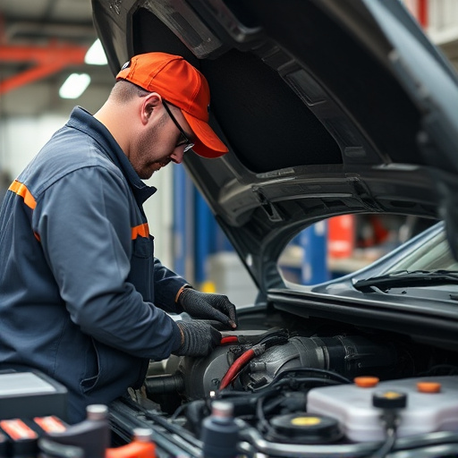 auto technician working