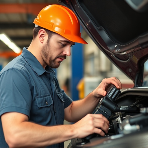auto technician working