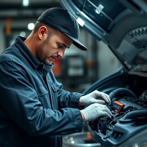 auto technician working