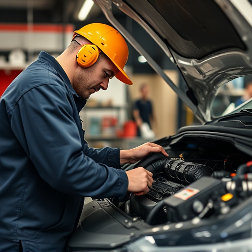 auto technician working