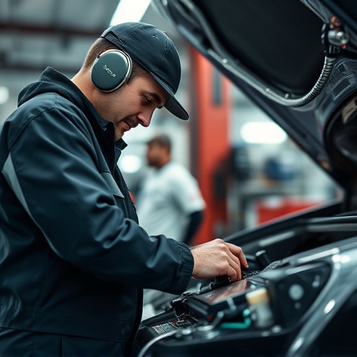 auto technician working