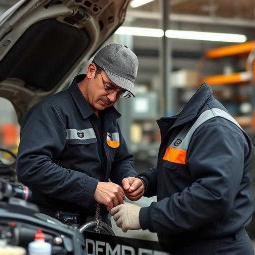 auto technician working