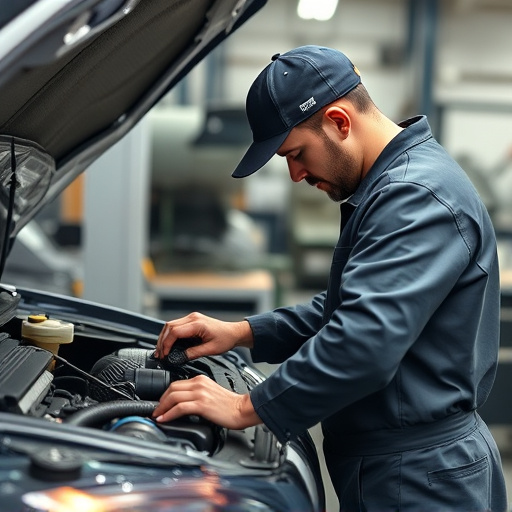 auto technician working