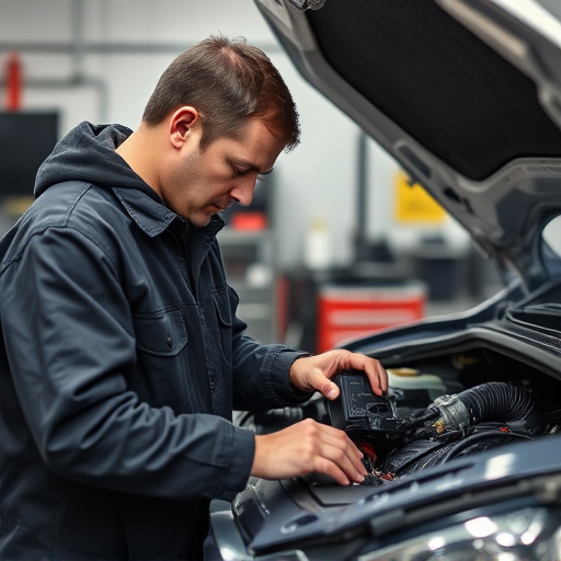 auto technician working