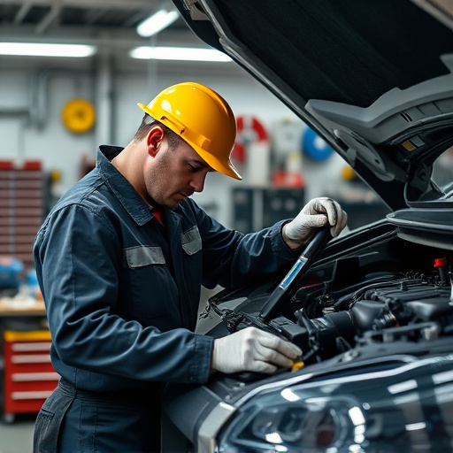 auto technician working
