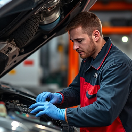 auto technician working