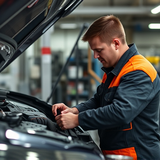 auto technician working