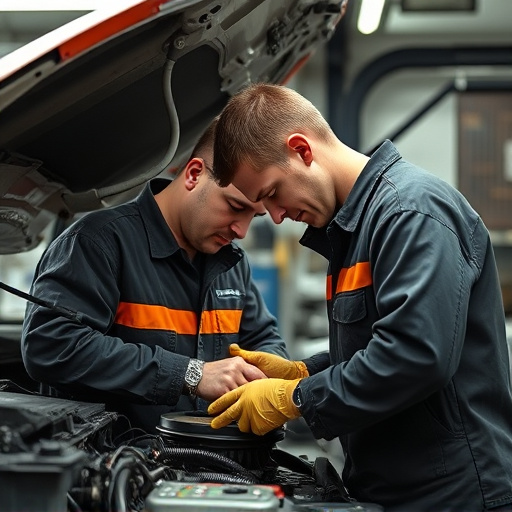 auto technician working