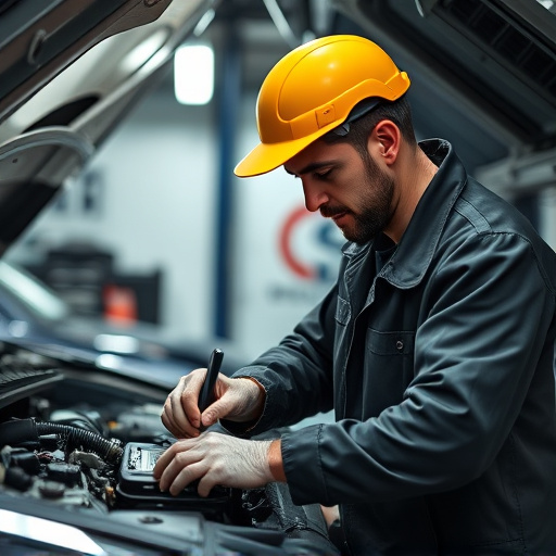 auto technician working