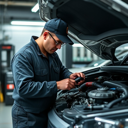 auto technician working