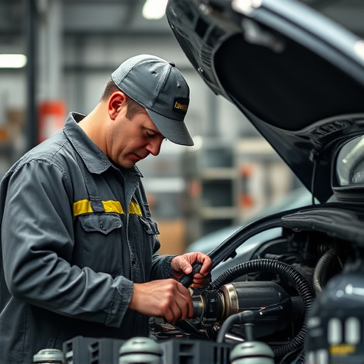 auto technician working