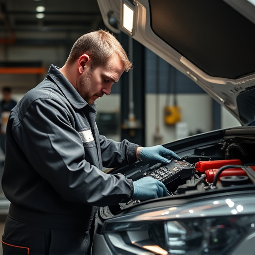auto technician working