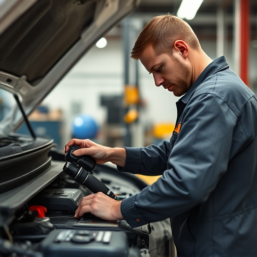 auto technician working