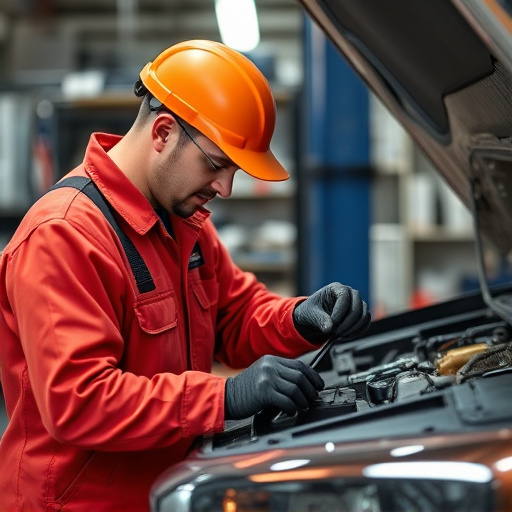 auto technician working