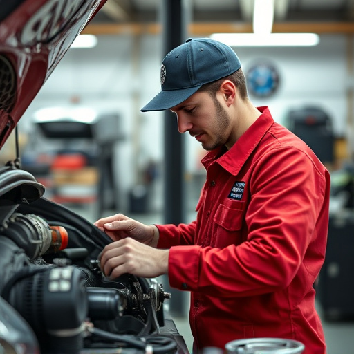 auto technician working