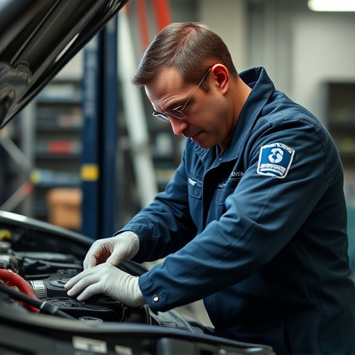 auto technician working