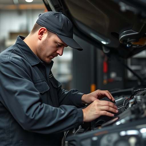auto technician working