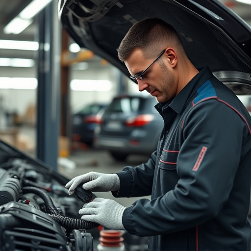 auto technician working