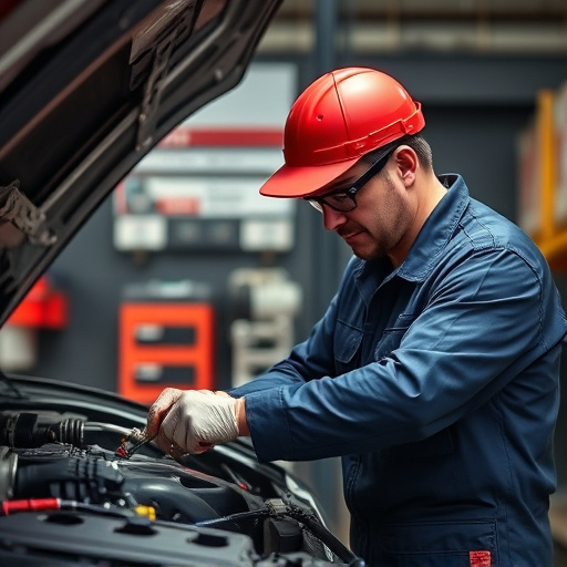 auto technician working