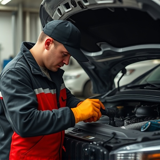 auto technician working