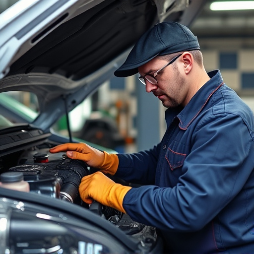 auto technician working