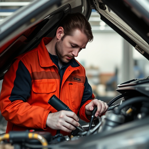 auto technician working
