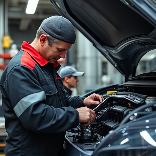 auto technician working