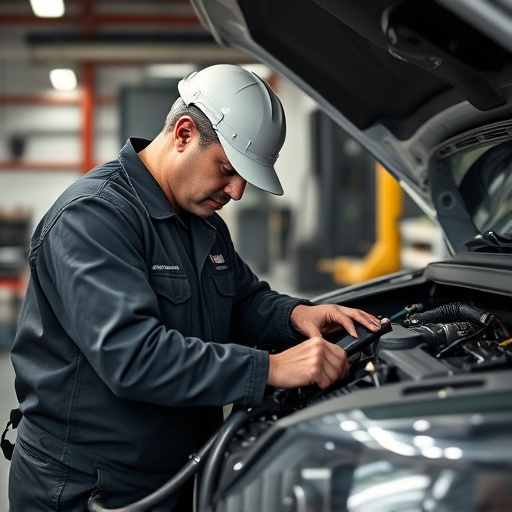auto technician working