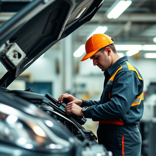 auto technician working