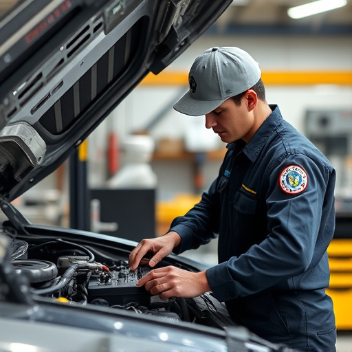 auto technician working