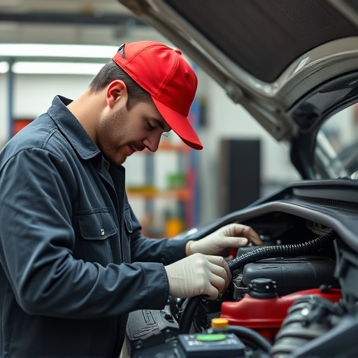 auto technician working