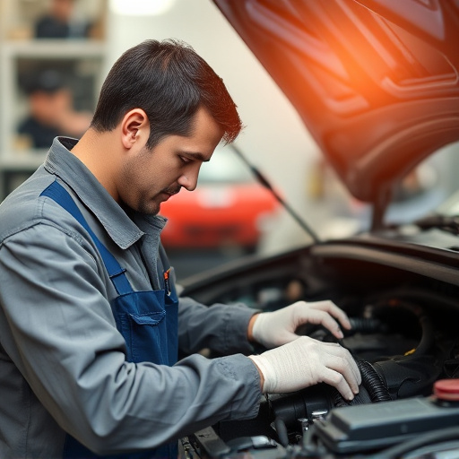 auto technician working
