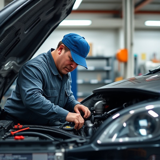 auto technician working