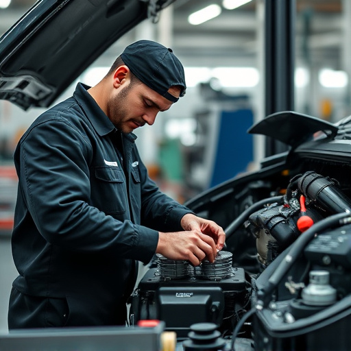 auto technician working