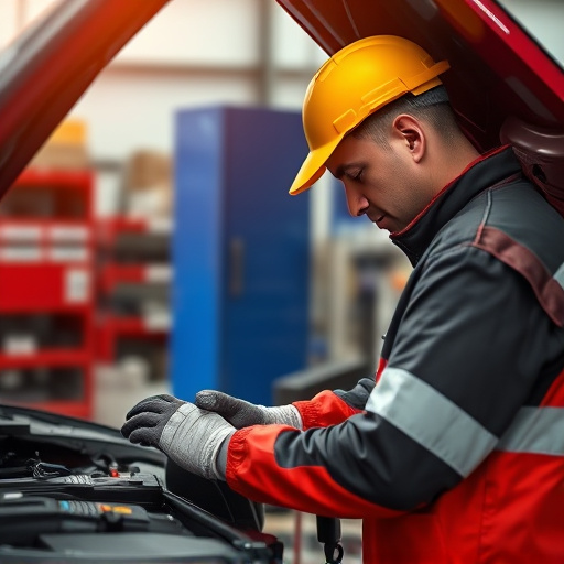 auto technician working