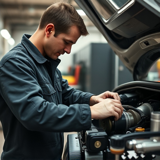 auto technician working