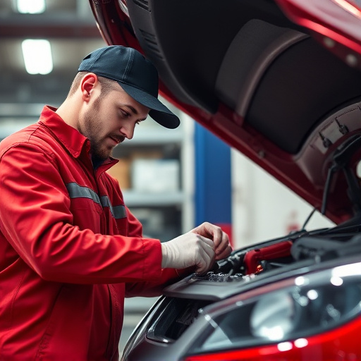auto technician working