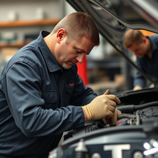 auto technician working