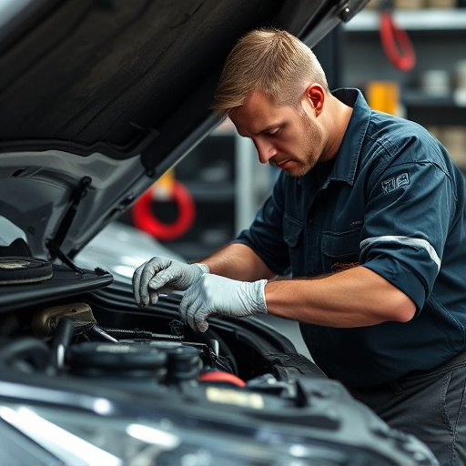 auto technician working