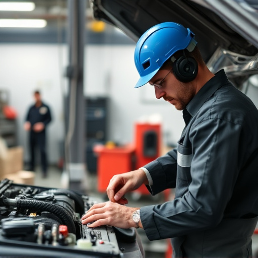 auto technician working